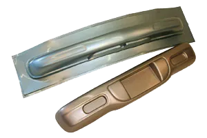 Metallic finish thermoformed automotive bumpers