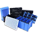 Plastic dunnage trays and bins