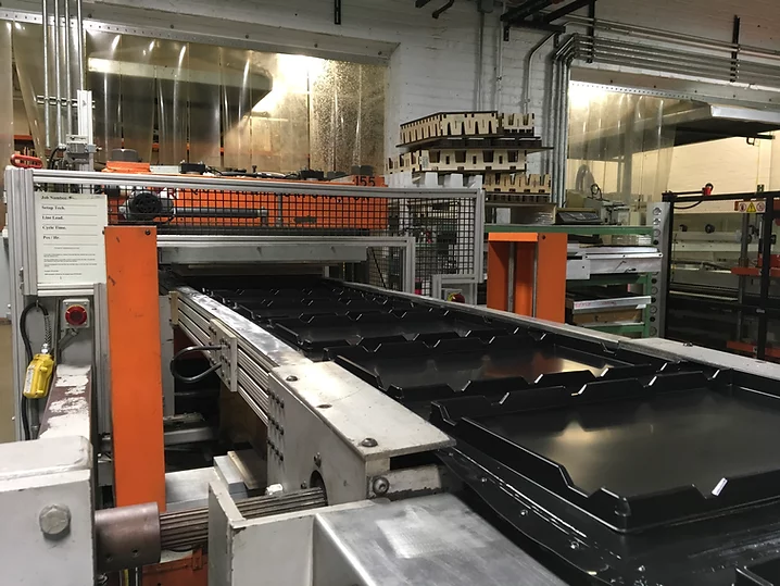 Inline thermoforming production line