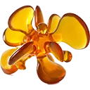 Amber Lucite sculpture